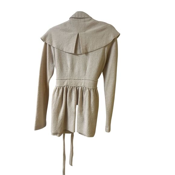 Anthropologie boiled wool sweater by Sparrow Konnichiwa cream color sz medium - Picture 3 of 5